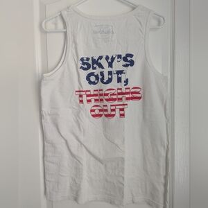 Chubbies Mens Tank Top Size Small Patriotic Design Sky's Out Thighs Out